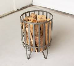 Metal Fireplace Log Basket Pottery Barn