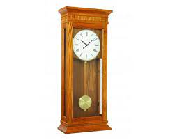 London Clock Light Oak Pendulum Wall Clock