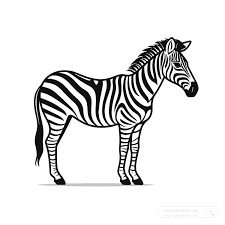 outline clipart zebra