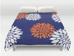 blue duvet cover orange blue bedspread