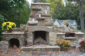 Outdoor Fireplace Rustic Patio