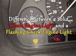 flashing check engine light