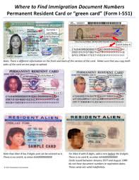 permanent resident card number form