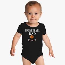 basketball dad t shirt baby onesies