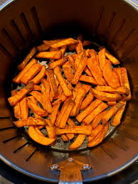 Now that you have got those sweet potato wedges all oiled and seasoned they are ready for the air fryer. Air Fryer Sweet Potato Fries Melanie Cooks