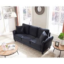 Modern Velvet Upholstered 3 Seater Sofa