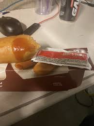gas station corn dog with arby s sauce