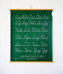 Vintage School Cursive Alphabet Chart My Style Cursive