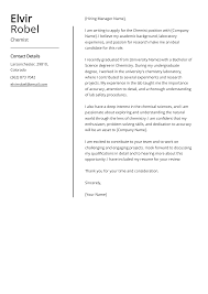 chemist cover letter exle free guide