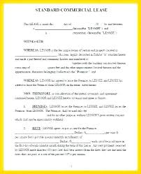 Commercial Rental Lease Agreement Template Business Property