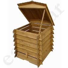 328l wooden compost bin composter