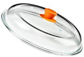 Glass Microwave Plate Cover W Handle