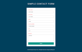 Simple Contact Form Magdalene Project Org