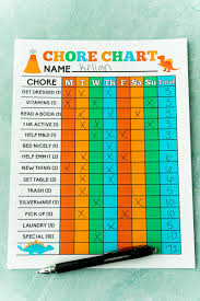 Free Printable Chore Charts For Kids Play Party Plan