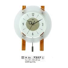 Ajanta Wooden Glass Pendulum Clock