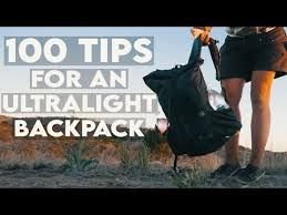 100 tips for an ultralight backpack