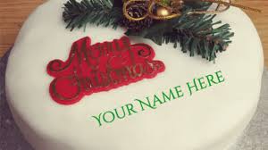 Hope for a bright future. Christmas Birthday Cake With Name Edit Christmas Wishes With Name
