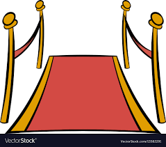 red carpet icon cartoon royalty free