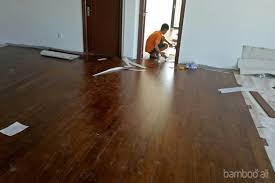 install carbonized strand woven bamboo