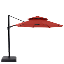 11 Ft Offset Patio Umbrella Aluminum