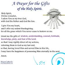 a prayer for the gifts of the holy spirit