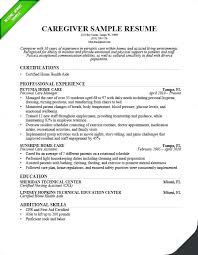 Caregiver Job Description Resume Gallery Of Sample Objective For