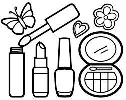 easy makeup kit coloring page free