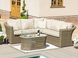 with fire pit corner sofa set at gardenman