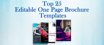 editable one page brochure templates