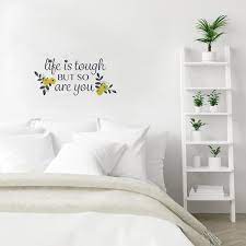 Yellow You Are Tough Wall Decal