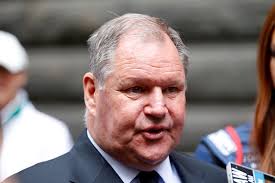 Melbourne Lord Mayor Robert Doyle speaks with the media after a twin.