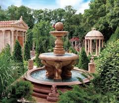 Red Stone Decorative Garden Fountain