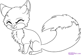 Coloring page for kids with charming princess fox. Cute Baby Fox Cute Fox Coloring Pages Novocom Top