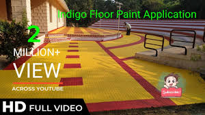 indigo floor paint application for