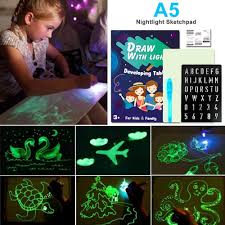 Magnetic drawing board kids magna doodle erasable writing sketch board pad. Discovery Kids Neon Led Glow Drawing Board With 4 Markers Christmas Stocking Fun Creative Toys Activities
