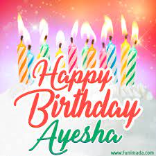 happy birthday gif for ayesha with