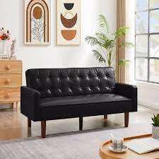 Leather Sleeper Sofa Bed Convertible