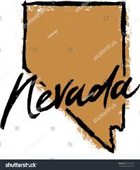 Hand Drawn Nevada State Design Miscellaneous Stock Image
