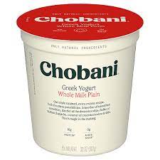 chobani yogurt greek whole milk plain