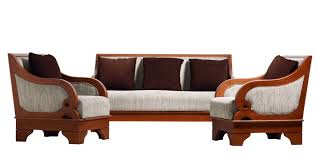 polished simple wooden sofa set