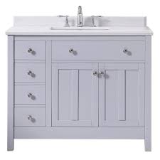 You will need multiple mirrors, multiple vanities, along with lots of functional space inside these cupboards. Ove Decors Newcastle 42 In W Bath Vanity In Dove Gray With Cultured Marble Vanity Top In White With White Basin Va Adam42 039af The Home Depot