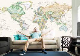 Map Wall Mural Removable Wallpaper