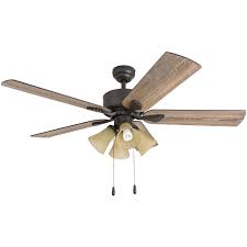 Shop The Gray Barn Rodenkirchen Farmhouse 52 Inch Aged Bronze Ceiling Fan With Light In 3 Speed Remote Overstock 22342238