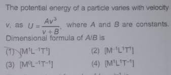Potential Energy Of A Particle Varies
