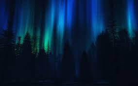 ao04 aurora night sky dark blue nature art