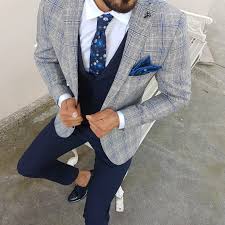 Buy mens navy suit and get the best deals at the lowest prices on ebay! Buy Navy Blue Slim Fit Plaid Suit By Gentwith Com With Free Shipping