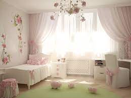 pink white girls room interior design