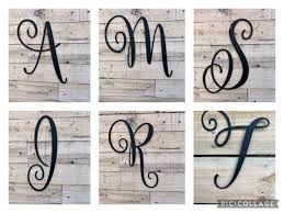 Decorative Metal Monogram Letters Wall