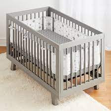 star light white and gray crib bedding set