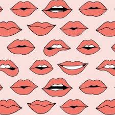 kisses lips fabric wallpaper and home